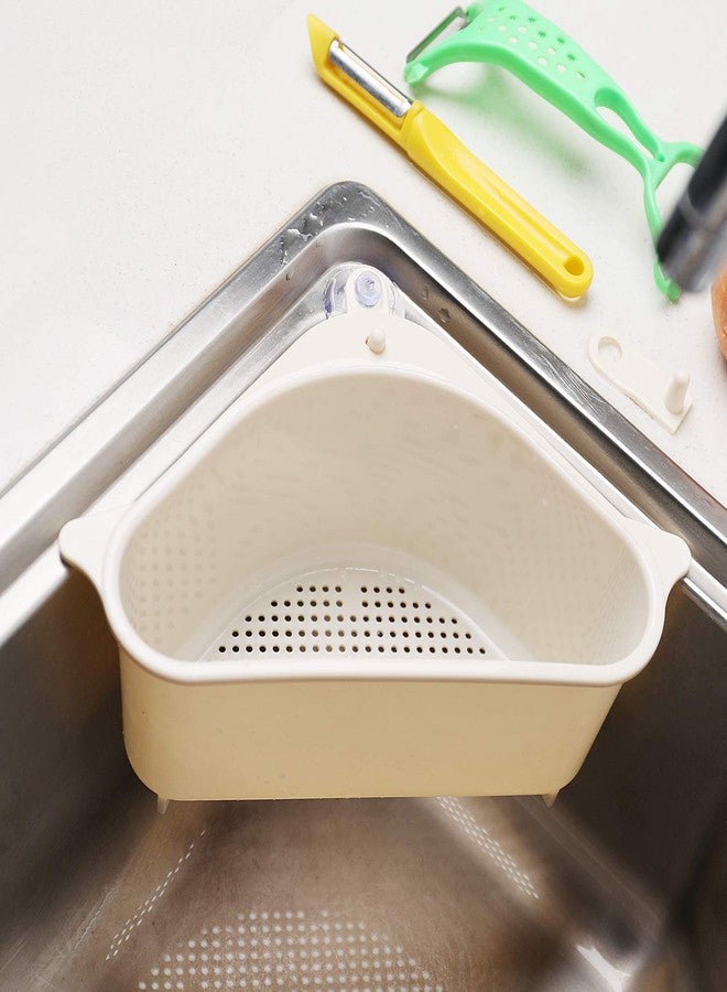 KASUMBI Drain Shelf Sink, Triangular Sink Basket Storage Rack Sucker, Sink Sponge Holder for Kitchen Bathroom Support Corner (Multi Color) - Image 2
